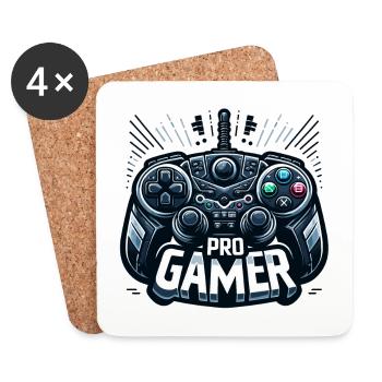 Pro Gamer - Controller Illustration - Coasters (set of 4) - white - Front