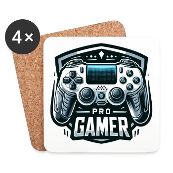 Pro Gamer - Controller Illustration - Coasters (set of 4) - white - Front