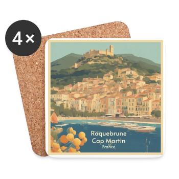 Vintage Poster France - Coasters (set of 4) - white - Front