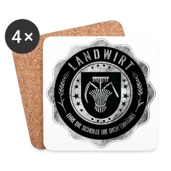 Farmer, Guild, Coat of Arms - Coasters (set of 4) - white - Front