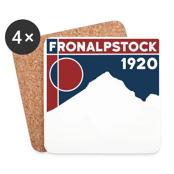 Fronalpstock Vierwaldstättersee Wandern Souvenir - Untersetzer (4er-Set) - Weiß - Vorne