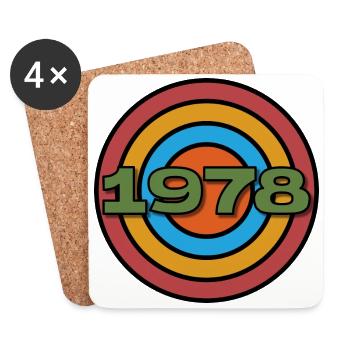 Established 1978 Classic original birthday gift - Coasters (set of 4) - white - Front