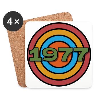 Established 1977 Classic original birthday gift - Coasters (set of 4) - white - Front