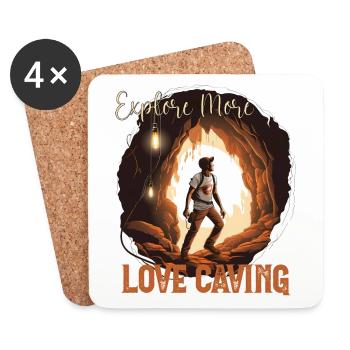 Cave speleology for thrill lovers - Coasters (set of 4) - white - Front