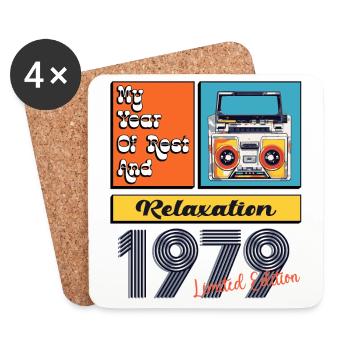 1979: Revolution in classic Pop Art Walkmans - Coasters (set of 4) - white - Front