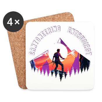 Canyoning enthusiast - Coasters (set of 4) - white - Front