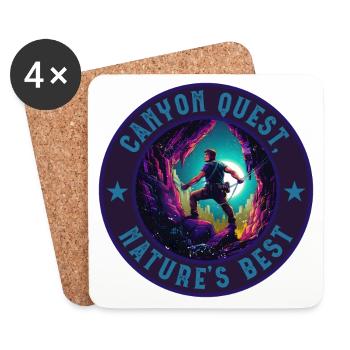 Recherche de canyon meilleure nature, rétro - Dessous de verre (lot de 4) - blanc - Devant