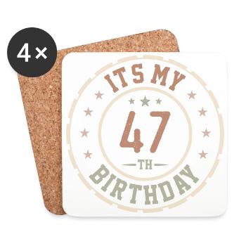 Es ist mein 47. Geburtstagsgeschenk 47 Jahre - Untersetzer (4er-Set) - Weiß - Vorne
