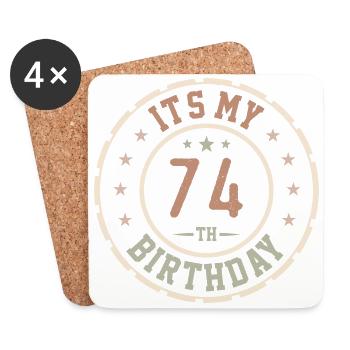 Es ist mein 74. Geburtstagsgeschenk 74 Jahre - Untersetzer (4er-Set) - Weiß - Vorne