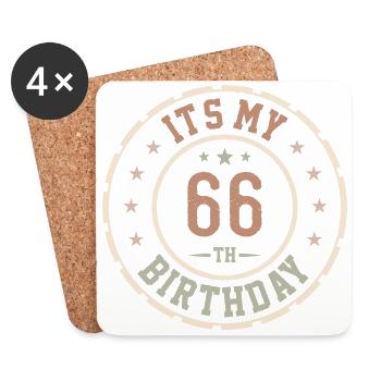 It's My 66th Birthday Gift 66 Years - Coasters (set of 4) - white - Front
