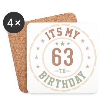 Es ist mein 63. Geburtstagsgeschenk 63 Jahre - Untersetzer (4er-Set) - Weiß - Vorne