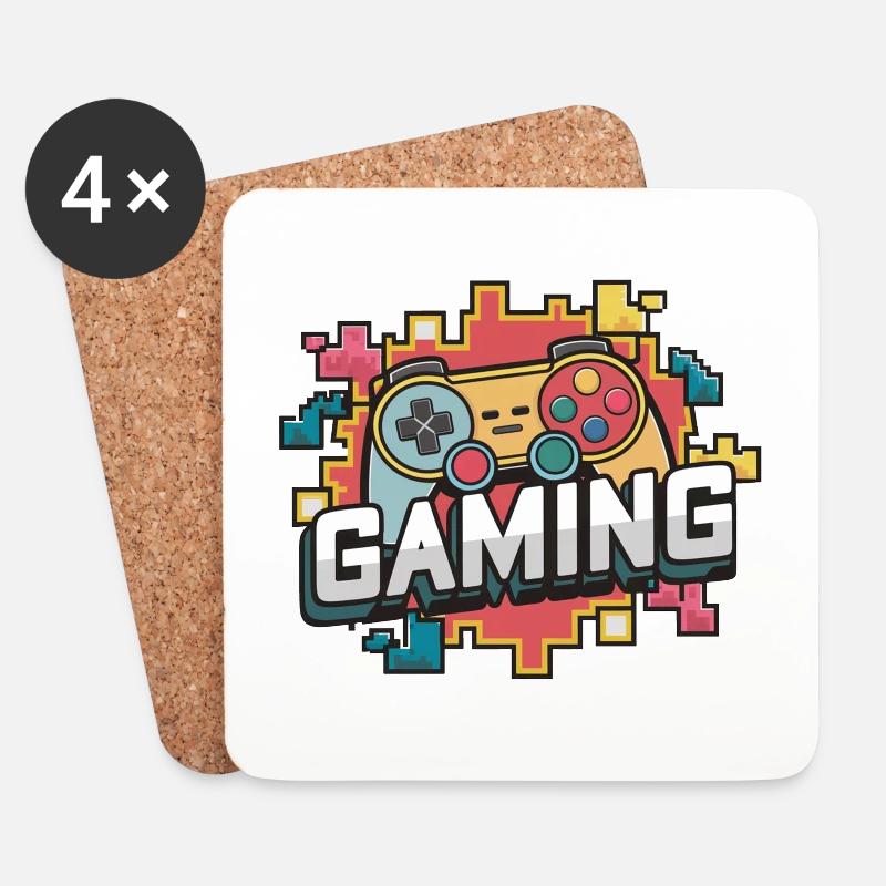 Gaming - Controller - Untersetzer (4er-Set) - Weiß