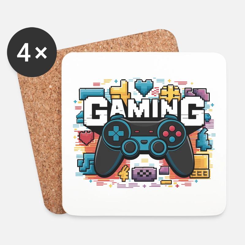 Gaming - Controller - Untersetzer (4er-Set) - Weiß