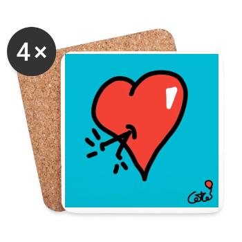 Kuoro in love - Coasters (set of 4) - white - Front