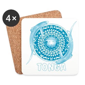 Tonga Blue Sharks - Coasters (set of 4) - white - Front