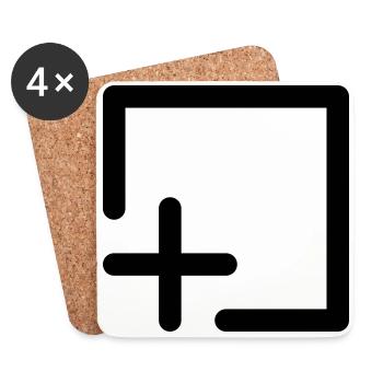 Save Add Computer Icon Form Abstrakt Geschenk - Untersetzer (4er-Set) - Weiß - Vorne