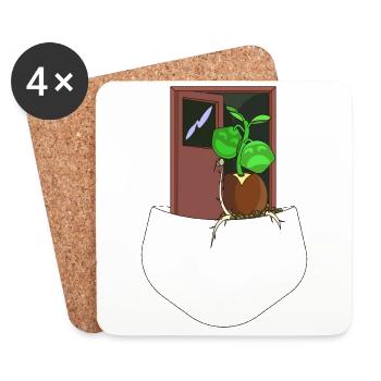 POCKET SOWING - Coasters (set of 4) - white - Front