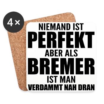 Bremen Bremerhaven Bremer Geschenk - Untersetzer (4er-Set) - Weiß - Vorne