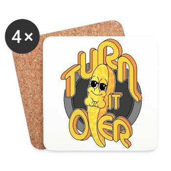 TURN IT OVER - Coasters (set of 4) - white - Front