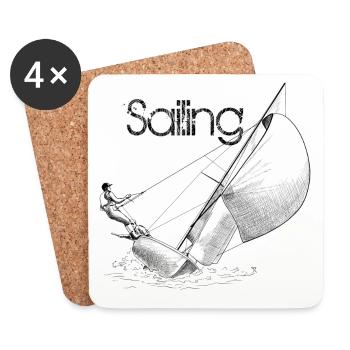 sailing - Coasters (set of 4) - white - Front