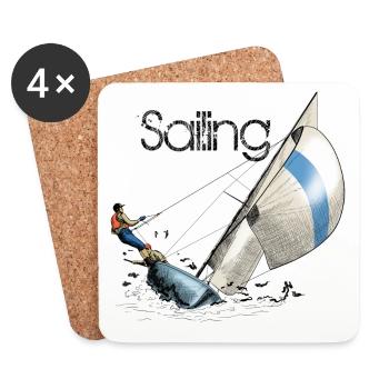 sailing - Coasters (set of 4) - white - Front