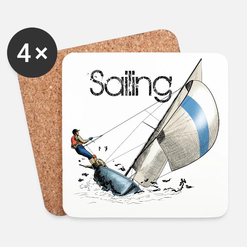 Sailing - Untersetzer (4er-Set) - Weiß