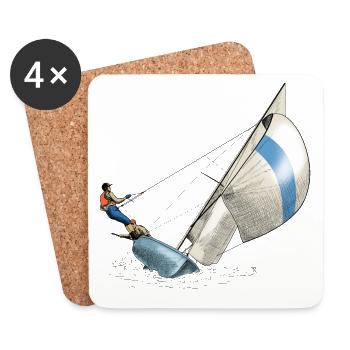 sailing - Coasters (set of 4) - white - Front