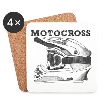 Motocross - Coasters (set of 4) - white - Front