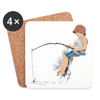 Angler - Untersetzer (4er-Set) - Weiß - Vorne
