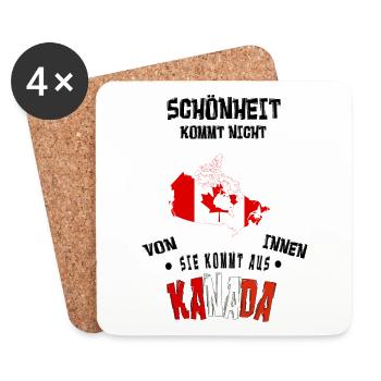 Schönheit kommt aus Kanada - Untersetzer (4er-Set) - Weiß - Vorne