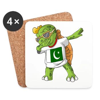 Pakistan Dabbing turtle - Coasters (set of 4) - white - Front
