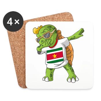 Suriname Dabbing turtle - Coasters (set of 4) - white - Front