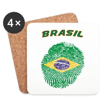 Brazil - Coasters (set of 4) - white - Front