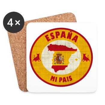 Espagne mon pays - Dessous de verre (lot de 4) - blanc - Devant