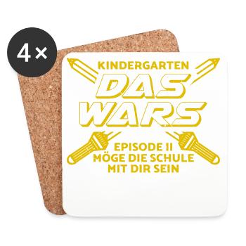 Kita Abgänger Schulkind Einschulung Kindergarten - Untersetzer (4er-Set) - Weiß - Vorne