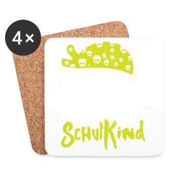 Kita Abgänger Schulkind Einschulung Kindergarten - Untersetzer (4er-Set) - Weiß - Vorne