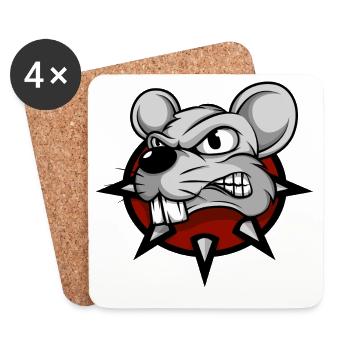 Mouse mice mousy little mice rat pet animal - Coasters (set of 4) - white - Front