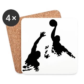 waterpolo - Dessous de verre (lot de 4) - blanc - Devant