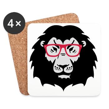 verres lion de lion - Dessous de verre (lot de 4) - blanc - Devant