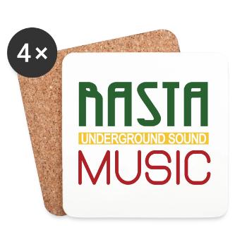 Nasta Underground Sound Logo - Coasters (set of 4) - white - Front