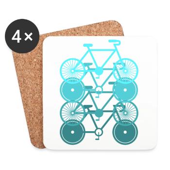 Vélo de course vélo de course cycliste vélo France tour - Dessous de verre (lot de 4) - blanc - Devant