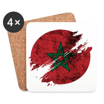 Morocco Circle Blurry Vintage / Gift - Coasters (set of 4) - white - Front