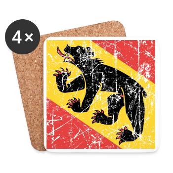 flag Bern Bern Fahne Flagge flag bandera - Coasters (set of 4) - white - Front