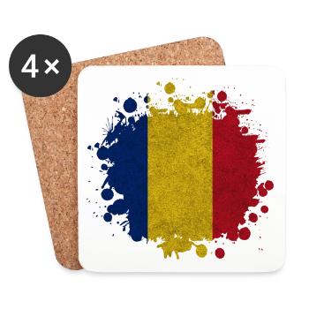 Romania Klecks Vintage / Gift Bucharest - Coasters (set of 4) - white - Front