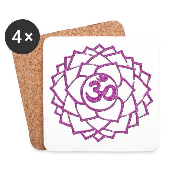 CHAKRA KRONENCHAKRA SAHASRARA - Untersetzer (4er-Set) - Weiß - Vorne