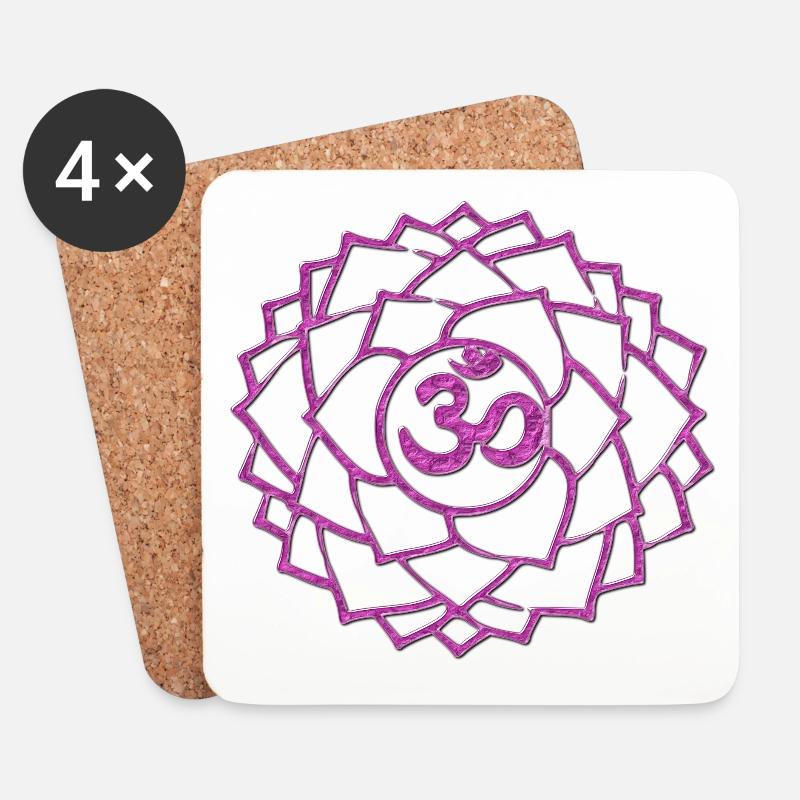 CHAKRA KRONENCHAKRA SAHASRARA - Untersetzer (4er-Set) - Weiß