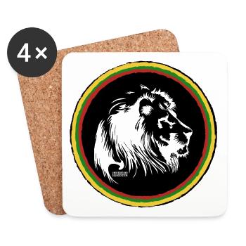 Rasta Farbkreis Ring - Untersetzer (4er-Set) - Weiß - Vorne