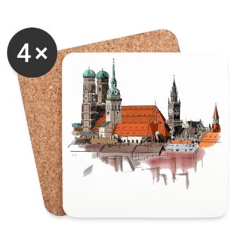 Munich - Coasters (set of 4) - white - Front
