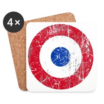 Paraguay air force roundel Fliegerabzeichen - Coasters (set of 4) - white - Front