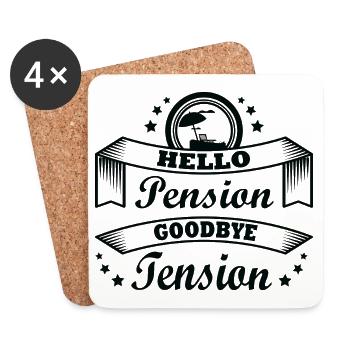 Retiree Retiree Retirement Pension Grandpa Grandma Myth - Coasters (set of 4) - white - Front